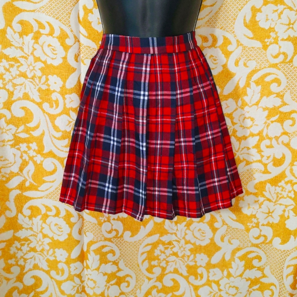 Small plaid mini skirt